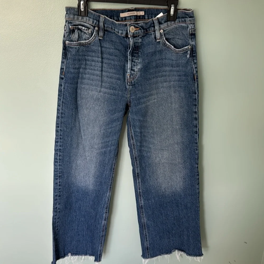 Hudson Jeans Rosie High Rise Wide Leg Crop in Wilder Wash - Picture 4 of 6